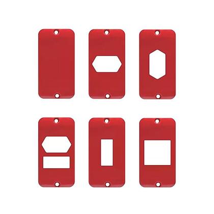 Imagem de Tampa 1 Tecla + Tomada Condulete 1/2 3/4 Vermelho Masster