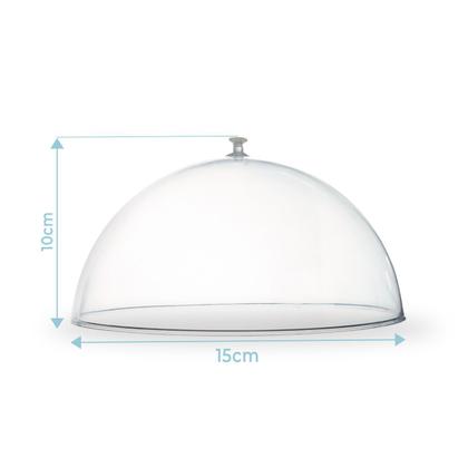 Imagem de Tampa Acrílico Pequena Transparente P/ Bolos Tortas 15x10cm 