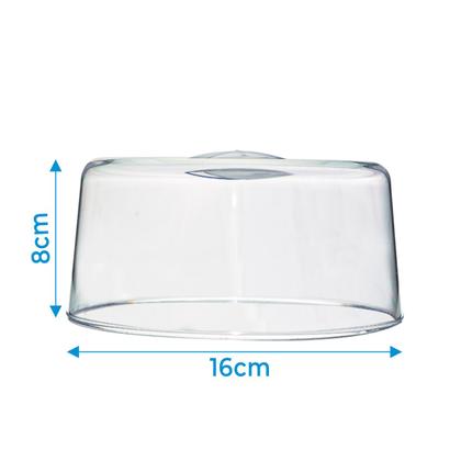 Imagem de Tampa Acrílico Transparente Bolos e Tortas Pequena 16x8cm