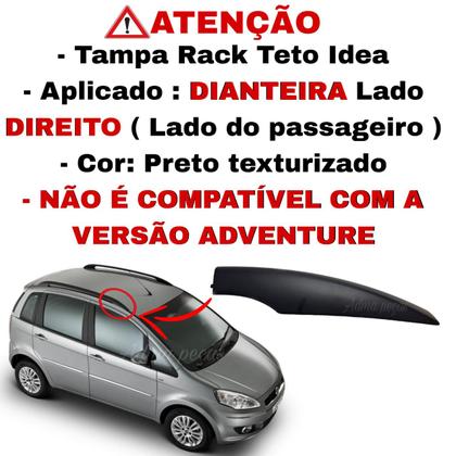 Imagem de Tampa Capa Rack Dianteira Idea Sporting 2011 2012 Lado Direito