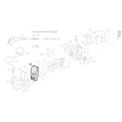 Imagem de Tampa Carenagem Carcaça Frontal Plástico Compatível com Lavajato WAP Silent Power 2800