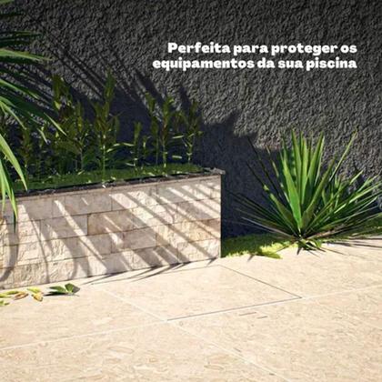 Imagem de Tampa Casa Máquina Alumínio Rebaixo Invisível Branca 1x1m