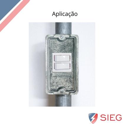 Imagem de Tampa Condulete Fixo 2 Interruptor Tecla 1 Pol Sieg