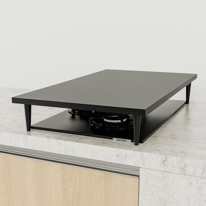 Imagem de Tampa cooktop dotec 2 bocas multiuso 32x60x8cm mdf preto