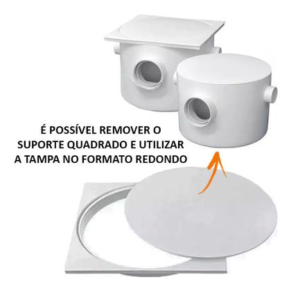 Imagem de Tampa De Caixa Gordura E Inspeção Branco Quadrada 250mm