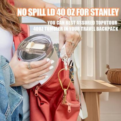 Imagem de Tampa de canudo dobrável removível de 1200 ml, pacote com 2 unidades para Stanley