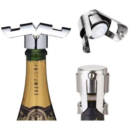 Imagem de Tampa De Compressão Para Garrafa De Vinho Em Aço Inox - Clink