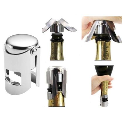Imagem de Tampa De Compressão Para Garrafa De Vinho Em Aço Inox - Clink