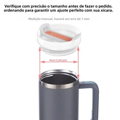 Imagem de Tampa De Copo Stanley À Prova De Derramamento E Resistente a Respingos, Caneca De Aço Inoxidável