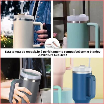 Imagem de Tampa De Copo Stanley À Prova De Derramamento E Resistente a Respingos, Caneca De Aço Inoxidável