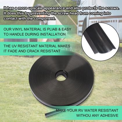 Imagem de Tampa de parafuso de moldagem de acabamento em vinil para RV Boat Camper (30m)