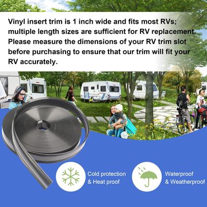 Imagem de Tampa de parafuso de moldagem de acabamento em vinil para RV Boat Camper (30m)