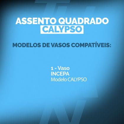 Imagem de Tampa de Vaso Assento Sanitário Incepa Calypso Tupan Polipropileno Anatômico Resistente com Fixador Ajustável