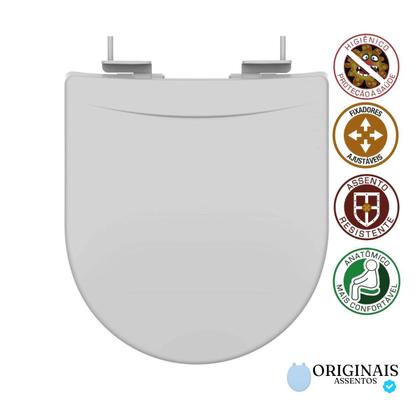 Imagem de Tampa de Vaso Assento Sanitário Incepa Calypso Tupan Polipropileno Anatômico Resistente com Fixador Ajustável