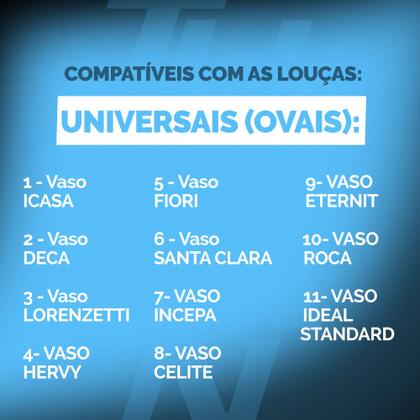 Imagem de Tampa de Vaso Assento Sanitário Oval Universal Tupan Polipropileno Anatômico Compatível com Diversas Bacias 1.6 6Lpf
