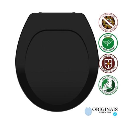 Imagem de Tampa de Vaso Assento Sanitário Oval Universal Tupan Polipropileno Anatômico Compatível com Diversas Bacias 1.6 6Lpf