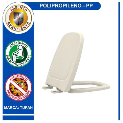 Imagem de Tampa de Vaso Celite City Soft Close Branco Anatômico em Polipropileno Compatível Deca Flex Tupan