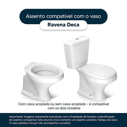 Imagem de Tampa de Vaso em MDF Ravena Branco para bacia Deca