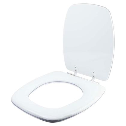 Imagem de Tampa De Vaso Sanitario Almofadada Stylus Branco Para Bacia Celite