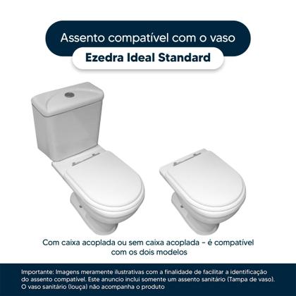 Imagem de Tampa de Vaso Sanitário com Amortecedor Ezedra Cinza Quartzo para vaso Ideal Standard