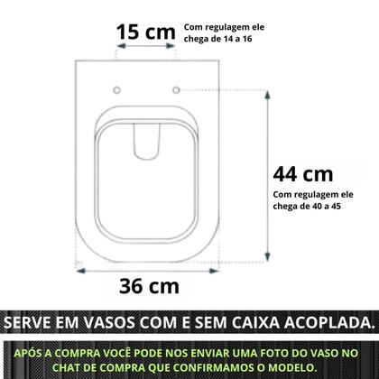 Imagem de Tampa de Vaso Sanitário Unic Para Bacia Deca Fecha Suave E Click Soft Close Com Amortecedor 1.6gpf 6.0lpf
