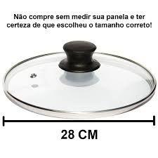 Imagem de Tampa De Vidro Panela Frigideira Caçarola 28 Cm Original