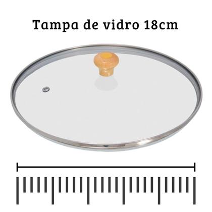 Imagem de Tampa De Vidro Temperado Para Panelas e Frigideiras 16cm Avulsa