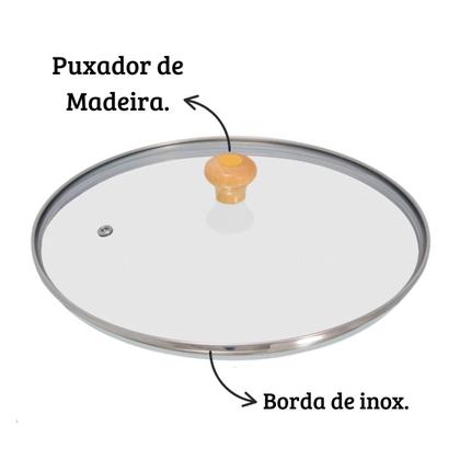 Imagem de Tampa De Vidro Temperado Para Panelas e Frigideiras 16cm Avulsa