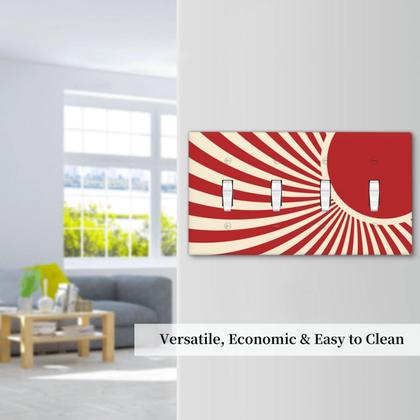 Imagem de Tampa decorativa do interruptor de luz Xuejiaku Boho Red Sun Design