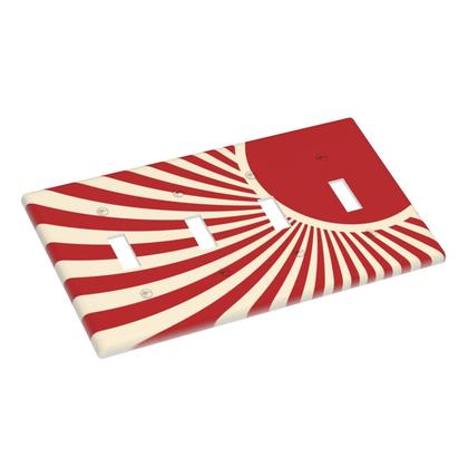 Imagem de Tampa decorativa do interruptor de luz Xuejiaku Boho Red Sun Design