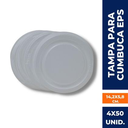 Imagem de Tampa eps pote cumbuca 300 ml. c/4x50 un. (totalplast)