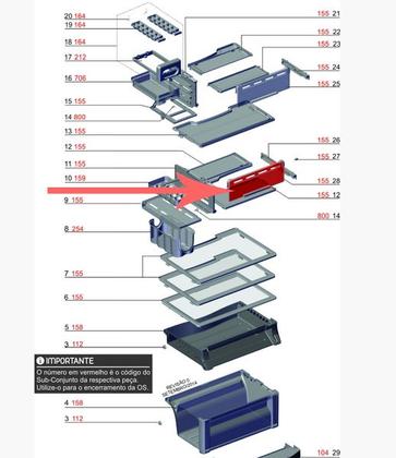 Tampa espaço frio chiled geladeira electrolux df51 df52 if51