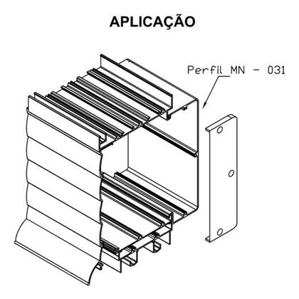 Imagem de Tampa Lateral Para Janela de Alumínio Integrada NYL382 TML12 - Kit 2 Peças