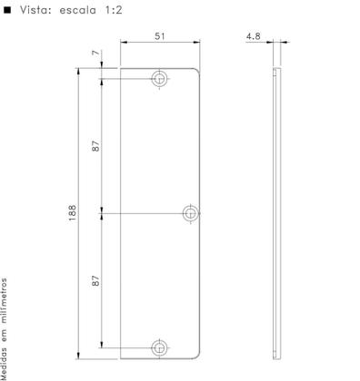 Imagem de Tampa Lateral Para Janela de Aluminio Integrada NYL383 TML13 - Kit 2 Peças