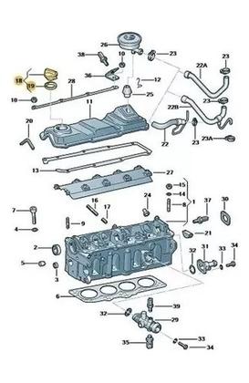 Imagem de Tampa Oleo Motor 030103485AC Parati 1996 1997 1998 1999 2000 2001 2002 2003 2004 2005 2006 2007 2008 2009 2010