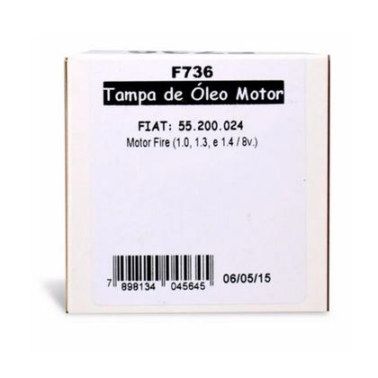 Imagem de Tampa Oleo Motor Fiat Fire 1.0 1.3 1.4 8v Original FLORIO F736