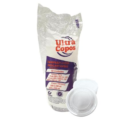 Imagem de Tampa P/Copo 400Ml 500Ml Copo Isopor 240/300Ml S/Furo C/1000