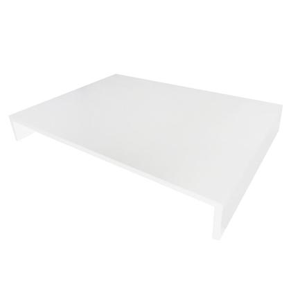 Imagem de Tampa para Cooktop de 5 Bocas Grande em MDF com 4 lados fechados e dimensões de até 49cm x 85cm cor Branco
