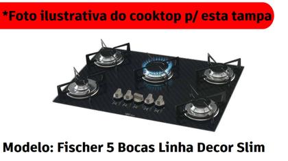 Imagem de Tampa Para Cooktop Fischer 5 Bocas Linha Decor Slim
