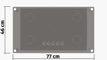 Imagem de Tampa Para Cooktop Fischer 5 Bocas Linha Decor Slim