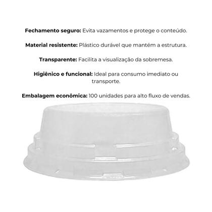 Imagem de Tampa para copo de sundae 175ml rioplastic c/ 100 un