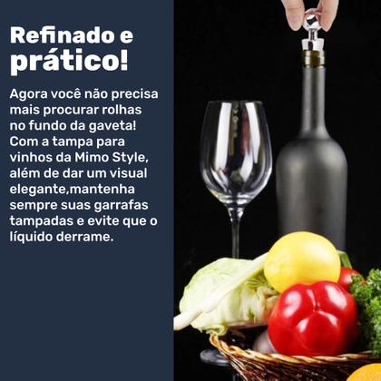 Imagem de Tampa Para Vinho e Bebidas Em Aço Inox