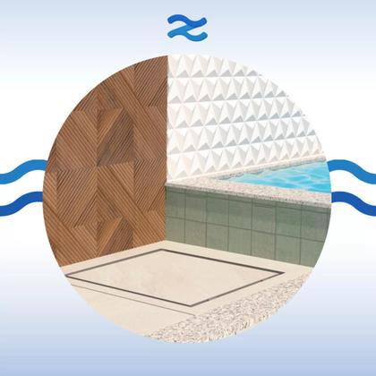 Imagem de Tampa Piscina Casa Máquinas 80x80 Articulada Invis Rebaixada Cor Preto Fosco
