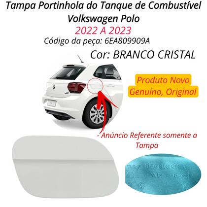 Imagem de Tampa Portinhola Tanque Combustível Volkswagen Polo 2023 2024 2025 Branco Cristal Original