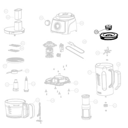 Imagem de Tampa Preta com Dosador Compatível com Multiprocessador Mondial MPN-01-B