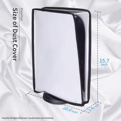 Imagem de Tampa protetora contra poeira PlayVital transparente à prova d'água para console PS5