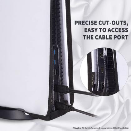 Imagem de Tampa protetora contra poeira PlayVital transparente à prova d'água para console PS5