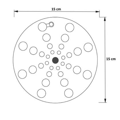Imagem de Tampa Ralo Grelha Redonda 15X15Cm Inox Função Abre / Fecha