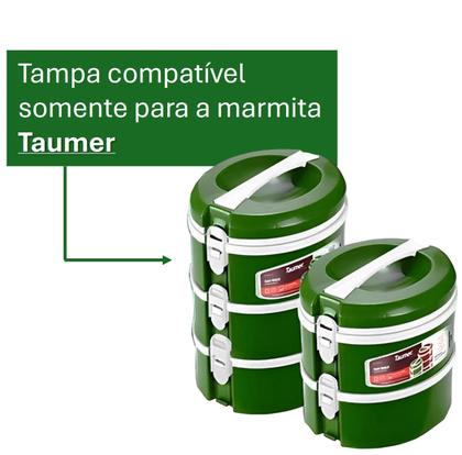 Imagem de Tampa Reposição Para Marmita Prato Térmico 1,5L Verde - 3100/10 Taumer