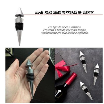 Imagem de Tampa Rolha para Garrafa de Vinho e Bebidas Inox